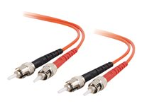 C2G ST-ST 62.5/125 OM1 Duplex Multimode PVC Fiber Optic Cable (LSZH) - Patch-kabel - ST-läge (multi-mode) (hane) till ST-läge (multi-mode) (hane) - 15 m - 15 m - fiberoptisk - duplex - 62,5/125 mikron - OM1 - halogenfri - orange 85450