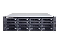 QNAP TS-H1677XU-RP - NAS-server - 16 fack - kan monteras i rack - SATA 6Gb/s - RAID RAID 0, 1, 5, 6, 10, 50, JBOD, 5 hot spare, 6-reservsnabbyte, 60, 10 hot spare, RAID TP - RAM 32 GB - Gigabit Ethernet / 10 Gigabit Ethernet - iSCSI support - 3U TS-H1677XU-RP-3700X-32G