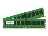 Crucial - DDR4 - sats - 16 GB: 2 x 8 GB - DIMM 288-pin - 2133 MHz / PC4-17000 - CL15 - 1.2 V - registrerad - ECC CT2K8G4RFS4213