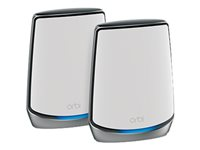 NETGEAR Orbi WiFi System RBK852 - Wifi-system - (router, utökning) - upp till 350 kvadratmeter - mesh 1GbE, 2.5GbE - Wi-Fi 5, Wi-Fi 6 - trippelband RBK852-100EUS