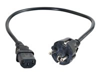 C2G Universal Power Cord - Strömkabel - power CEE 7/7 (hane) till power IEC 60320 C13 - 50 cm - formpressad - svart - Europa 88541