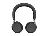 Jabra Evolve2 75 - Headset - på örat - Bluetooth - trådlös - aktiv brusradering - USB-A - ljudisolerande - svart - Optimerad för UC 27599-989-999