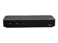 C2G USB-C 11-in-1 Hybrid DisplayLink and DP Alt Mode Triple 4K Docking Station with HDMI, DisplayPort, Ethernet, USB, 3.5mm Audio and Power Delivery up to 100W - Dockningsstation - USB-C / Thunderbolt 3 - HDMI, DP - 1GbE - 130 Watt C2G54538