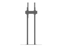 Multibrackets M Pro Dual Pole Floorbase - Ställ - för LCD-display - plast, aluminium, stål - svart - skärmstorlek: 65"-90" - golvstående 7350073738960