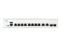 Cisco Business 250 Series CBS250-8T-E-2G - Switch - L3 - smart - 8 x 10/100/1000 + 2 x kombinations-SFP - rackmonterbar CBS250-8T-E-2G-EU