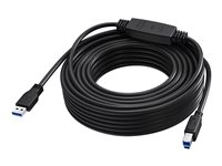 Vision - USB-kabel - USB typ A (hane) till USB Type B (hane) - USB 3.0 - 15 m - aktiv booster (inmatningsledning) - svart TC 15MUSB3.0+/BL
