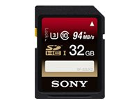 Sony SF-32UX2 - Flash-minneskort - 32 GB - UHS Class 3 / Class10 - SDHC UHS-I SF32UX2