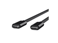 Belkin - USB-kabel - 24 pin USB-C (hane) till 24 pin USB-C (hane) - USB 3.1 - 5 A - 1 m - stöd för 4K, 10 Gbps SuperSpeed+ - svart F2CU052BT1M-BLK