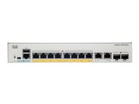 Cisco Catalyst 1000-8FP-E-2G-L - Switch - Administrerad - 8 x 10/100/1000 (PoE+) + 2 x kombinations-Gigabit SFP (upplänk) - rackmonterbar - PoE+ (120 W) C1000-8FP-E-2G-L