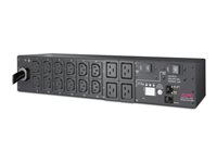 APC Metered Rack PDU AP7811B - Kraftdistributionsenhet (kan monteras i rack) - AC 200/208/230 V - Ethernet - ingång: NEMA L6-30 - utgångskontakter: 16 (power IEC 60320 C13, IEC 60320 C19) - 2U - för P/N: SMTL1000RMI2UC, SMX1000C, SMX1500RM2UC, SMX1500RM2UCNC, SMX750C, SMX750CNC AP7811B