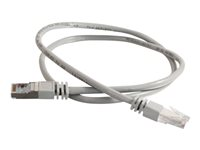 C2G Cat5e Booted Shielded (STP) Network Patch Cable - Patch-kabel - RJ-45 (hane) till RJ-45 (hane) - 3 m - STP - CAT 5e - formpressad - grå 83752