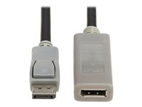 Eaton Tripp Lite Series DisplayPort Extension Cable with Active Repeater and Latching Connector (M/F), 4K 60 Hz, HDR, 4:4:4, HDCP 2.2, 15 ft. (4.6 m), TAA - DisplayPort-förlängningskabel - TAA-kompatibel - DisplayPort (hane) till DisplayPort (hona) - DisplayPort 1.2 - 4.6 m - passiv, aktiv förstärkare, 4K60Hz (3840 x 2160) stöd - svart P579-015-4K6