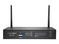 SonicWall TZ370W - Essential Edition - säkerhetsfunktion - 1GbE - Wi-Fi 5 - 2.4 GHz, 5 GHz - SonicWall säkerhetsuppgradering, plusprogram (3 år) - skrivbord 02-SSC-6837