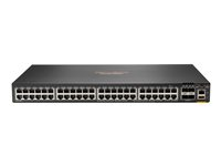 HPE Aruba 6300F - Switch - L3 - Administrerad - 48 x 10/100/1000 + 4 x 1 Gb/10 Gb/25 Gb/50 Gb SFP56 (upplänk/stapling) - framsidan och sida till baksidan - rackmonterbar JL667A#ABB