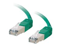 C2G Cat5e Booted Shielded (STP) Network Patch Cable - Patch-kabel - RJ-45 (hane) till RJ-45 (hane) - 3 m - STP - CAT 5e - formpressad - grön 83832