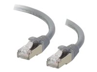 C2G Cat6a Booted Shielded (STP) Network Patch Cable - Patch-kabel - RJ-45 (hane) till RJ-45 (hane) - 30 cm - STP - CAT 6a - formpressad, hakfri, tvinnad - grå 89921