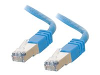 C2G Cat5e Booted Shielded (STP) Network Patch Cable - Patch-kabel - RJ-45 (hane) till RJ-45 (hane) - 15 m - STP - CAT 5e - formpressad - blå 83776