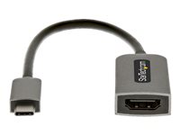 StarTech.com USB C till HDMI-adapter - 4K 60 Hz video, HDR10 - USB-C till HDMI 2.0b adapterdongel - USB Type-C DP alt-läge till HDMI-monitor/skärm/TV - USB C till HDMI-konverterare - Videokort - 24 pin USB-C hane till HDMI hona - 13 cm - rymdgrå - aktiv, 4K60Hz (3840 x 2160) stöd USBC-HDMI-CDP2HD4K60