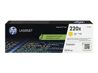 HP 220X - Lång livslängd - gul - original - LaserJet - box - tonerkassett (W2202X) - för Color LaserJet Pro 4201dn, 4201dne, 4201dw, 4201dwe, 4202dn, 4202dw, 4203dw W2202X