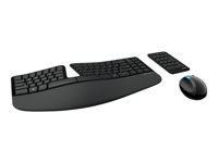 Microsoft Sculpt Ergonomic Desktop - Tangentbord, mus och numerisk knappsats - trådlös - 2.4 GHz - nordisk L5V-00009