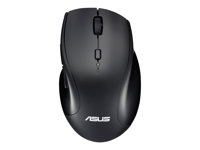 ASUS WT415 - Mus - högerhänt - optisk - 6 knappar - trådlös - 2.4 GHz - trådlös USB-mottagare - svart 90XB0170-BMU000
