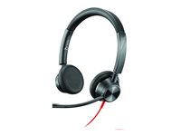 Poly Blackwire 3325 - Blackwire 3300 series - headset - på örat - kabelansluten - 3,5 mm kontakt, USB-A - svart - Certifierad för Microsoft-teams 76J21AA