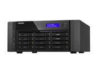 QNAP TS-h1290FX - NAS-server - 12 fack - SATA 6Gb/s / PCIe (NVMe) / U.2 - RAM 64 GB - 25 Gigabit Ethernet / 2.5 Gigabit Ethernet - iSCSI support TS-H1290FX-7232P-64G