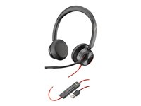 Poly Blackwire 8225 - Headset - på örat - kabelansluten - aktiv brusradering - USB-A - svart - Zoomcertifierad 772K2AA