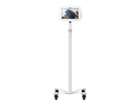 Compulocks Galaxy Tab A8 10.5" Space Enclosure Medical Rolling Cart Extended - Vagn - utdragbar - för surfplatta - ledad arm, rullande - låsbar - medicinsk - höggradig aluminium, metall - vit - skärmstorlek: 10.5" - för Samsung Galaxy Tab A8 (10.5 tum) MCRSTDEXW105GA8SW