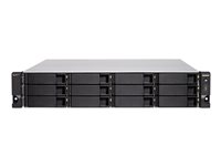 QNAP TS-h1283XU-RP - NAS-server - 12 fack - kan monteras i rack - SATA 6Gb/s - RAID RAID 0, 1, 5, 6, 10, 50, JBOD, 60, RAID TP - RAM 128 GB - Gigabit Ethernet / 10 Gigabit Ethernet / 10Gbps SFP+ - iSCSI support - 2U TS-H1283XU-RP-E2136-128G