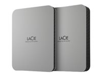 LaCie Mobile Drive STLP1000400 - Hårddisk - 1 TB - extern (portabel) - USB 3.2 Gen 1 (USB-C kontakt) - moon silver STLP1000400