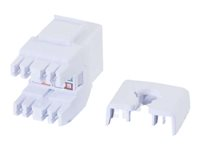 C2G Cat6 180° Keystone Jack - Modulär insättning - CAT 6 - UTP - RJ-45 - vit 84030