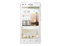 Huawei Ascend G6 - 4G pekskärmsmobil - RAM 1 GB / Internal Memory 8 GB - microSD slot - LCD-skärm - 4.5" - 960 x 540 pixlar - rear camera 8 MP - vit 51059277