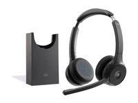 Cisco Headset 722 - Headset - på örat - Bluetooth - trådlös - kolsvart - med laddningsställ - Cisco Webex Certified HS-WL-722-BUNAS-C