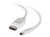 C2G 3m Mini DisplayPort to DisplayPort Adapter Cable 4K UHD - White - DisplayPort-kabel - Mini DisplayPort (hane) till DisplayPort (hane) - 3 m - vit 84299