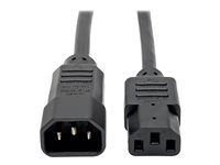 Eaton Tripp Lite Series PDU Power Cord, C13 to C14 - 10A, 250V, 18 AWG, 4 ft. (1.22 m), Black - Förlängningskabel för ström - IEC 60320 C14 till power IEC 60320 C13 - AC 100-250 V - 10 A - 1.2 m - svart P004-004