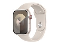 Apple - Band för smart klocka - 45 mm - storlek S/M - starlight MT3H3ZM/A