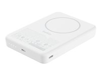 Belkin BoostCharge - Power bank - smal - 10000 mAh - 7.5 watt - Fast Charge - 2 utdatakontakter (USB-C) - på kabel: USB-C - vit BPD015HQWH