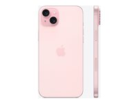 Apple iPhone 15 Plus - 5G smartphone - dual-SIM / Internminne 256 GB - OLED-skärm - 6.7" - 2796 x 1290 pixels - 2 bakre kameror 48 MP, 12 MP - front camera 12 MP - rosa MU193QN/A