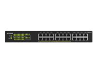 NETGEAR GS324P - Switch - ohanterad - 16 x 10/100/1000 (PoE+) + 8 x 10/100/1000 - rackmonterbar, skrivbordsmodell - PoE+ (190 W) GS324P-100EUS