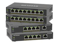 NETGEAR Plus GS305EPP - Switch - smart - 5 x 10/100/1000 (4 PoE+) - skrivbordsmodell, väggmonterbar - PoE+ (120 W) GS305EPP-100PES