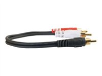 C2G Value Series Y-Cable - Ljudkabel - RCA hane till RCA hane - skärmad - svart 80140