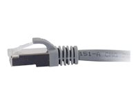 C2G Cat6a Booted Shielded (STP) Network Patch Cable - Patch-kabel - RJ-45 (hane) till RJ-45 (hane) - 15 m - STP - CAT 6a - formpressad, hakfri, tvinnad - grå 89923