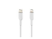 Belkin BoostCharge - Lightning-kabel - 24 pin USB-C hane till Lightning hane - 1 m - vit - USB-strömförsörjning (18W) CAA003BT1MWH