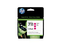 HP 711 - 3-pack - 29 ml - magenta - original - DesignJet - bläckpatron - för DesignJet T100, T120, T120 ePrinter, T125, T130, T520, T520 ePrinter, T525, T530 CZ135A