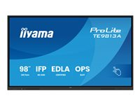 iiyama ProLite TE9813A-B2AG - 98" Diagonal klass (97.5" visbar) LED-bakgrundsbelyst LCD-skärm - interaktiv digital skyltning - med pekskärm (multi-touch) / PC-anslutning som tillval - 4K UHD (2160p) 3840 x 2160 - svart ram med matta ytor TE9813A-B2AG