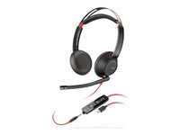 Poly Blackwire 5220 - Headset - på örat - kabelansluten - USB-C, 3,5 mm kontakt - svart - Certifierad för Skype for Buisness, Cisco Jabber-certifierad, Avaya-certifierad, Certifierad för Microsoft-teams, Zoomcertifierad, UC-certifierad, Works With Chromebook Certified 8X231A6