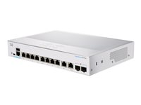 Cisco Business 350 Series CBS350-8FP-E-2G - Switch - L3 - Administrerad - 8 x 10/100/1000 (PoE+) + 2 x kombinations-SFP - rackmonterbar - PoE+ (120 W) CBS350-8FP-E-2G-EU