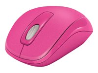 Microsoft Wireless Mobile Mouse 1000 - Mus - höger- och vänsterhänta - 3 knappar - trådlös - 2.4 GHz - trådlös USB-mottagare - magenta 2CF-00034