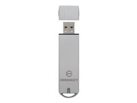 IronKey Basic S1000 - USB flash-enhet - krypterat - 16 GB - USB 3.0 - FIPS 140-2 Level 3 - TAA-kompatibel IKS1000B/16GB